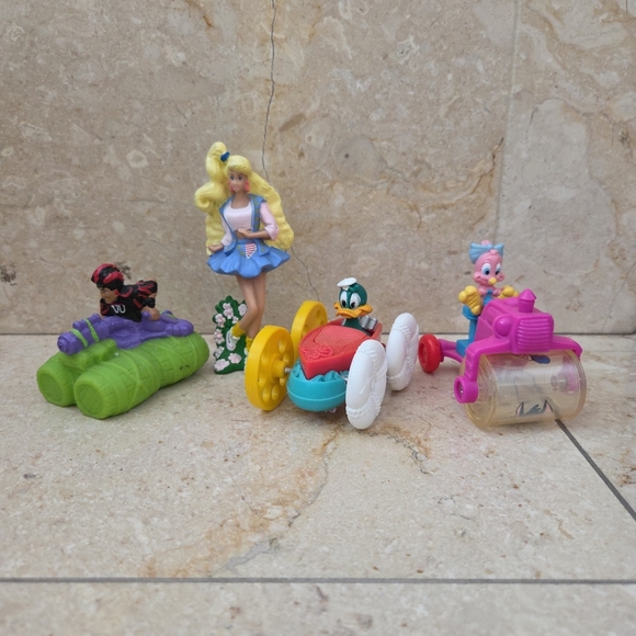 90s Vtg McDonald’s Happy Meal Toys- Barbie, Sweetie Pie, Tiny Toons, Peter Pan - Picture 1 of 12